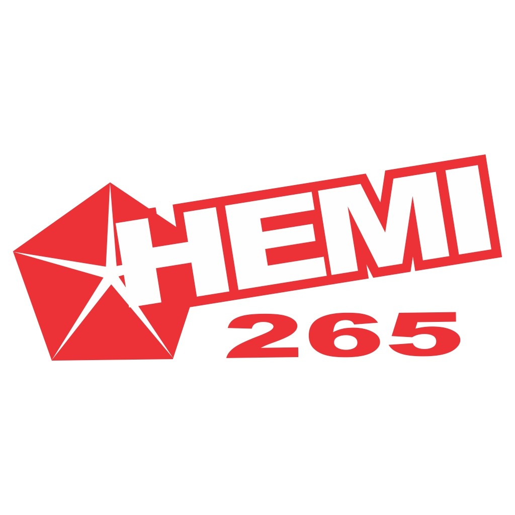 Stencil Cut "Hemi 265" Decal : 350x160 : Red