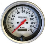 Speco Meter : Speedometer White 82mm
