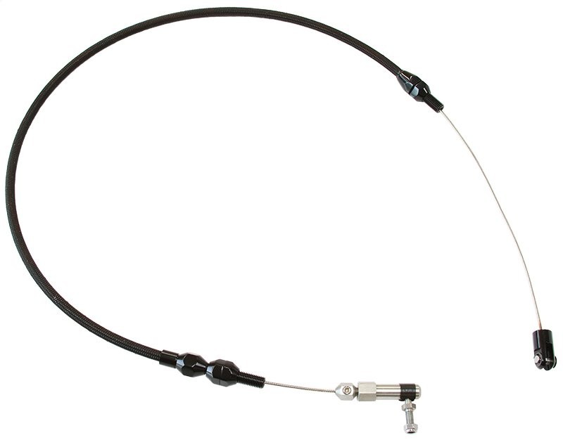 Braided Stainless Steel Throttle Cable : Black : suit Sniper EFI conversion bracket - Hemi 6 / Slant 6