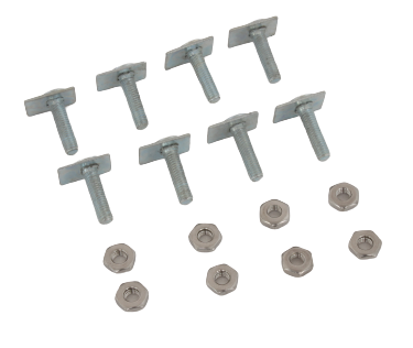 PACK OF 8 - Reproduction Body & Sill Molding Clip : Bolt-on : 13mm x 17mm with OFFSET BOLT