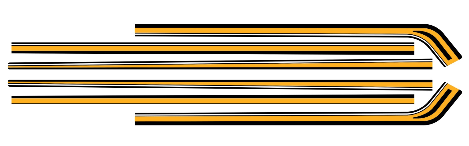 Body Stripe Kit : Black/Orange :  CL Valiant Charger (A60)