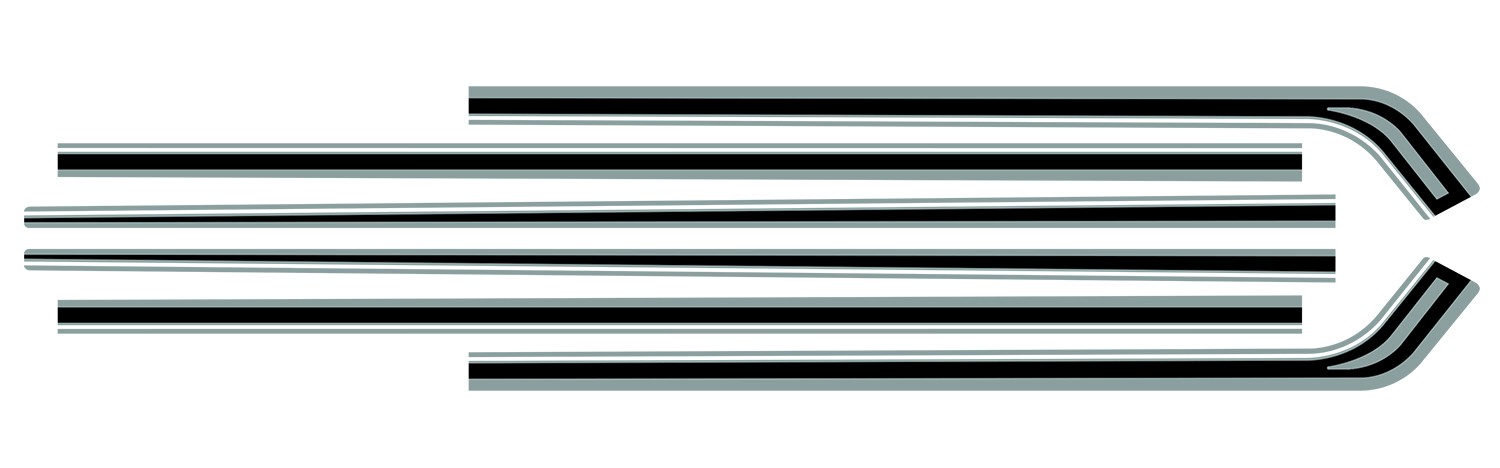 Body Stripe Kit : Silver/Black :  CL Valiant Charger (A60)