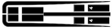 Body Stripe Kit (suit Valiant Charger R/T Six Pack) : Black