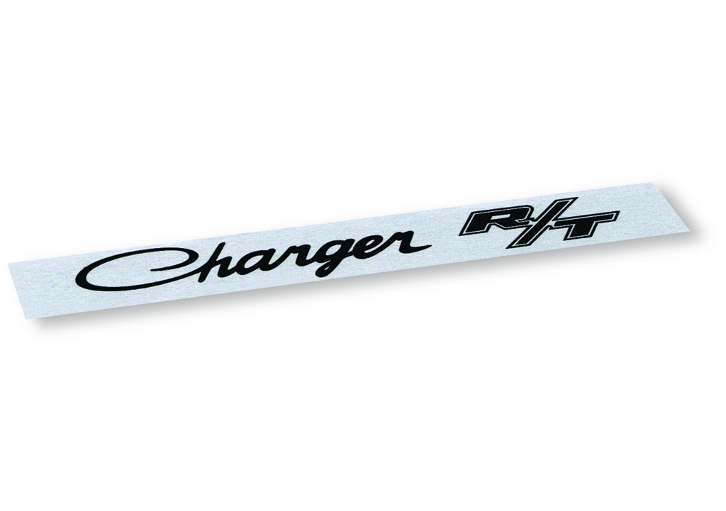 Interior Nameplate Insert Decal : "Charger R/T" (Brushed)
