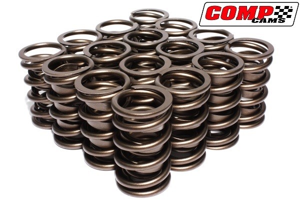 COMP Cams Valve Spring, Dual, 1.430 in. O.D., 370 lbs./in. Rate, 1.150 in. Coil Bind Height, Set of 16 : suit Small Block with Retrofit Hydraulic roller cams over 510th lift