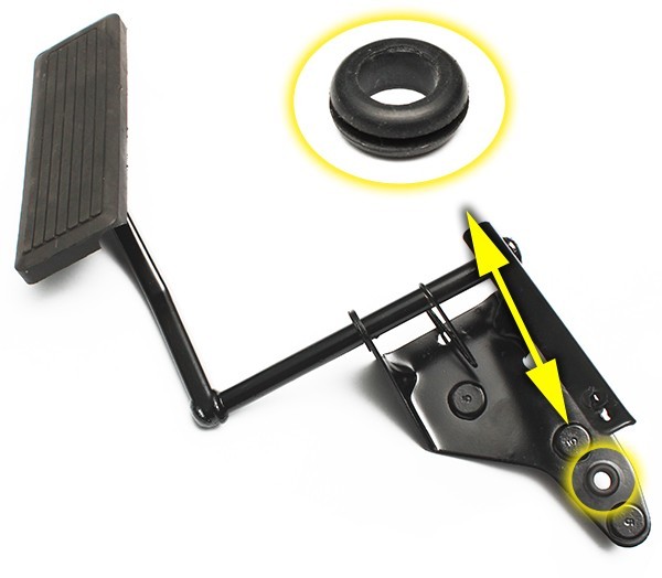 Throttle Cable Grommet : pedal bracket / firewall