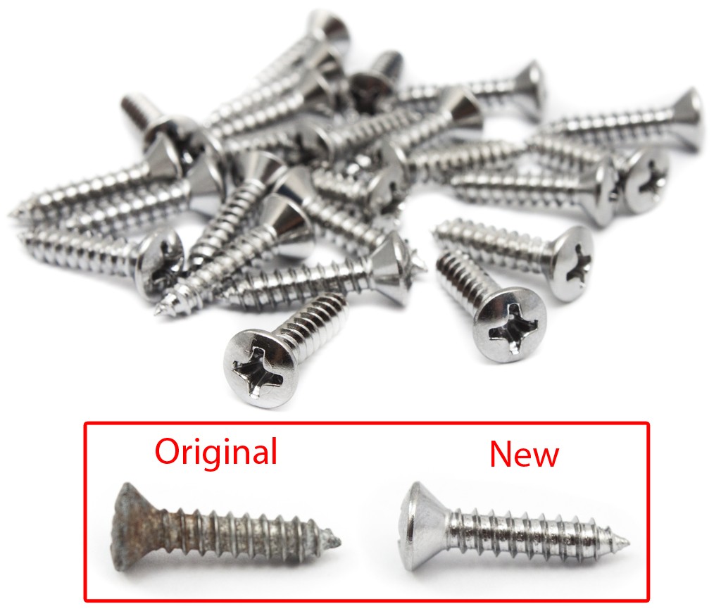 Door Entry Scuff Plate Screw Set (24x) : Suit Valiant Charger