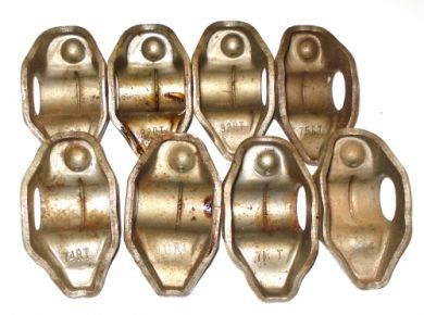 N.O.S. Rocker Arm Set (8x) : Right Hand (Exhaust) : Suit Small Block