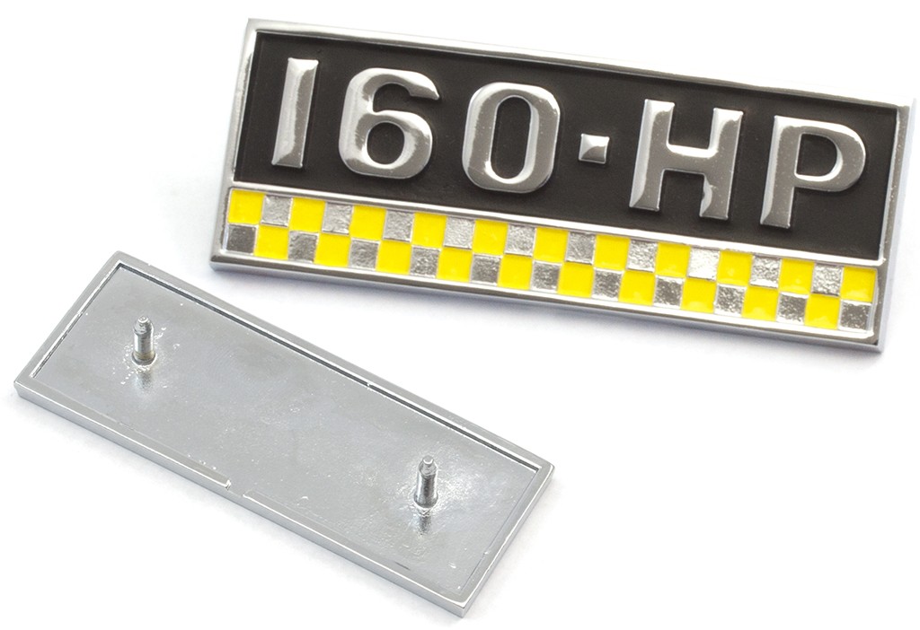 Reproduction "160-HP" Badge (yellow) : suit VE/VF