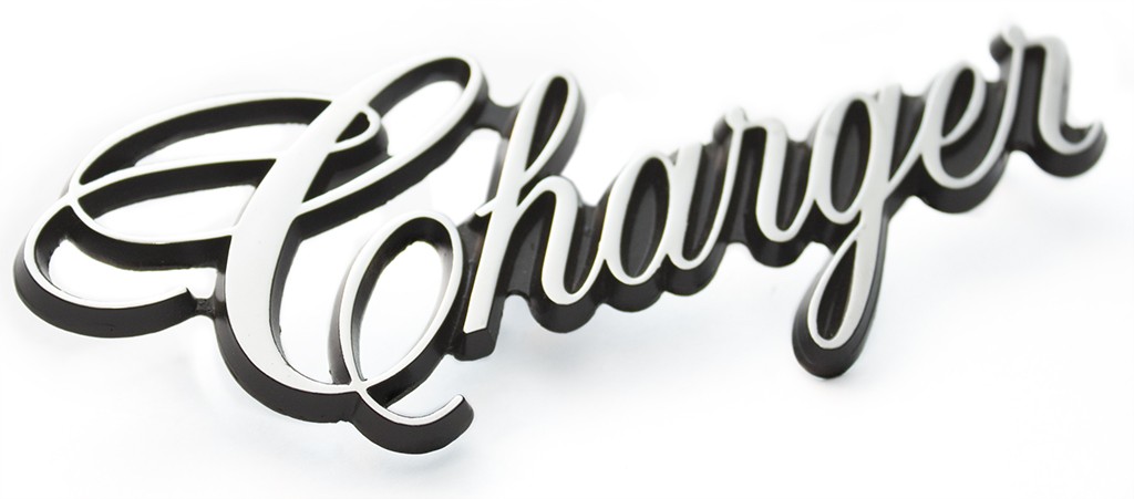 Reproduction "Charger" Script Badge : suit CL