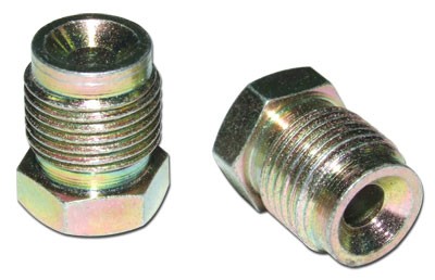 Brake Tube Nut, 3/16" Pipe, 9/16" (20mm length with non-threaded lead), Use with both SAE (45 degree/inverted/double) & DIN (bubble/ISO) flares