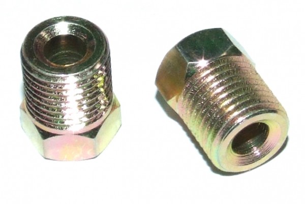 Brake Tube Nut, 3/16" Pipe, 7/16 (15mm thread length), Use with SAE flare (45 degrees/inverted/double)