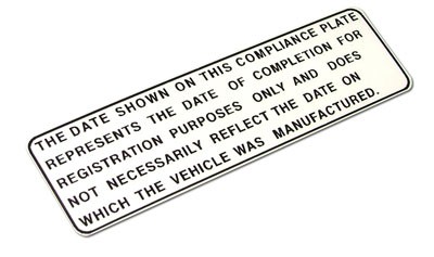 Compliance Information Decal : CL/CM