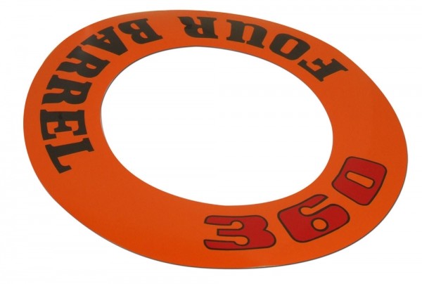 "360 Four-Barrel" Air Cleaner Decal (Orange)