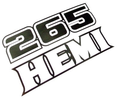 Custom "265-Hemi" Decal (bold)