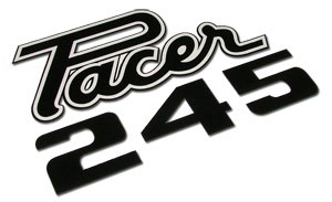 "Pacer 245" Boot Lid Decal : suit VG Pacer Hardtop & Sedan (Original Part #4913Fx1-Black)