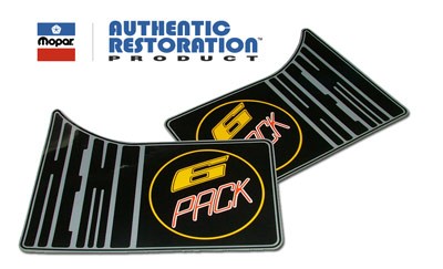 Reproduction "Hemi 6 Pack" Rear Quarter Panel Decal Set