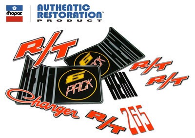 Complete Body Decal Set "Hemi 6-Pack" : suit Charger R/T