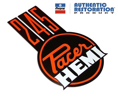 "245 Pacer Hemi" Hood Decal : VG Pacer A84/88 (Red)