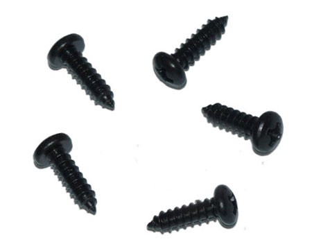Black Oxide Tapping Screw Set of 5 : Panhead (#8)