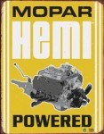 "Mopar Hemi Powered" Metal Wall Sign