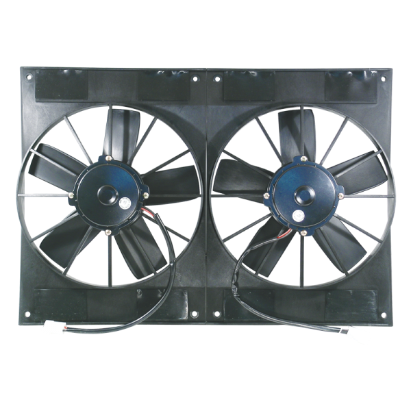 Dual 11" 12V Electric Thermo Fans: Race Series 2800CFM