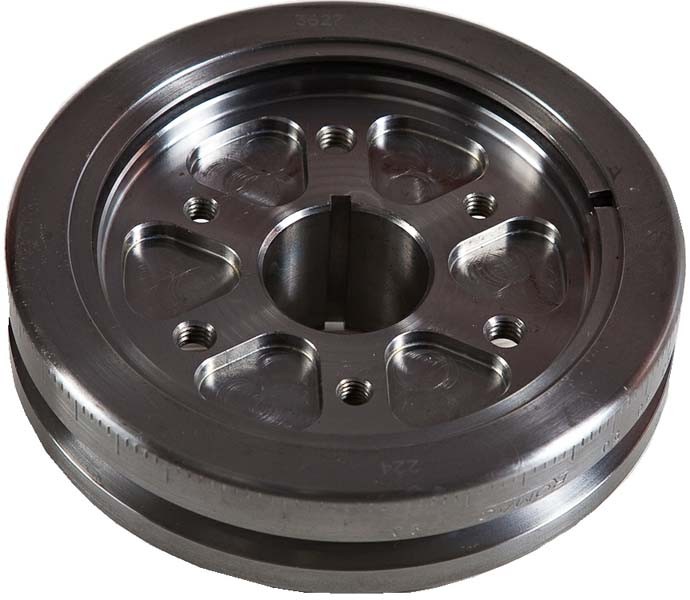 Romac Performance Series Harmonic Balancer : Steel/Steel : suit Slant 6 225ci (timing case with spot-welded timing tab)