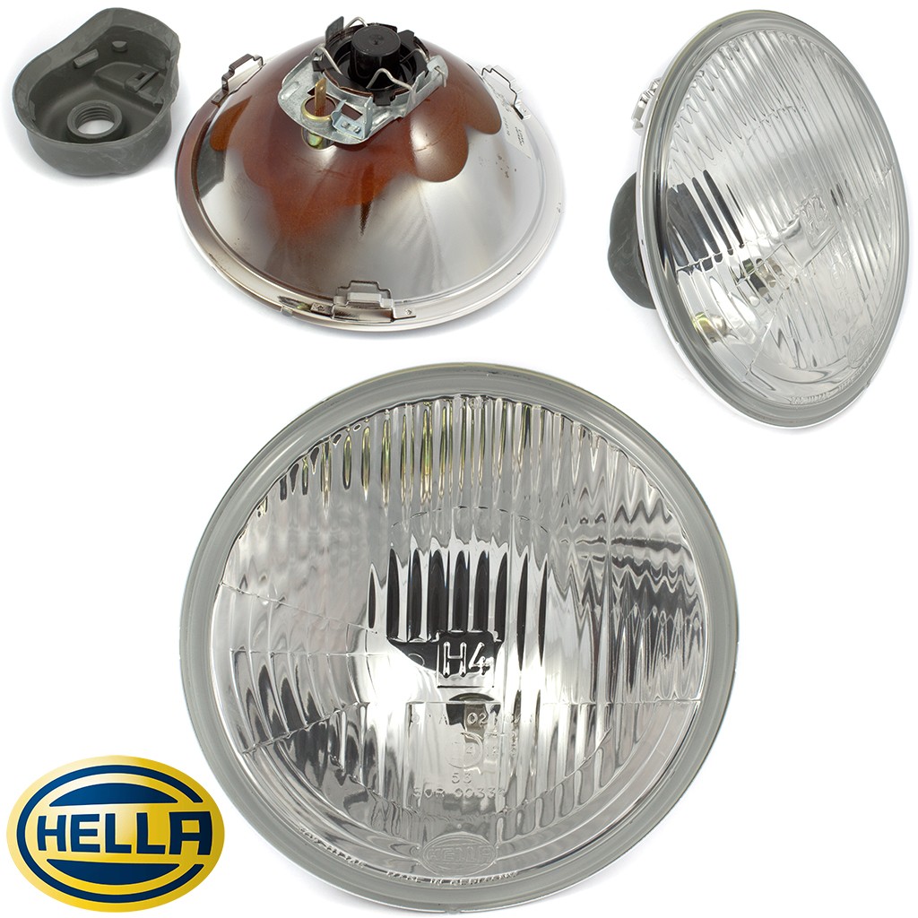 HELLA Halogen Headlight : H4 (7" / 178mm)