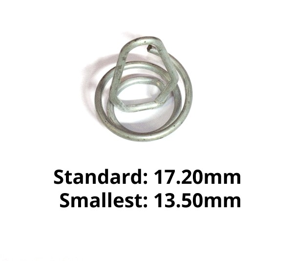 Coiled Wire Mold Retainer Clip : suit C-channel : 13.50mm - 17.20mm