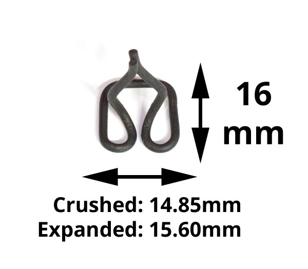 Wire Mold Retainer Clip : suit C-channel : 15.60mm or 16mm offset