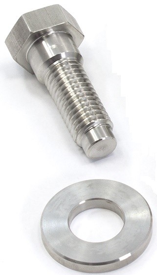 Reproduction "K" frame bolt & washer (stainless steel)