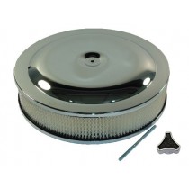 Chrome Air Cleaner : 4 barrel, 14 inch x 55mm (96mm installed height)