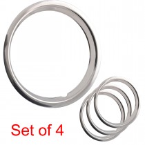 14" Steel Wheel Trim Dress Ring Set : Chrome Plated