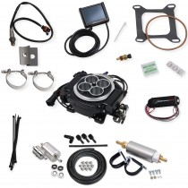 Holley Sniper EFI Self-Tuning Fuel Injection System : MASTER KIT: 650HP : Black : 4150 Flange