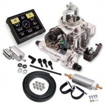 Holley Sniper Carter style EFI Self-Tuning Fuel Injection System : MASTER KIT: 350HP : Silver : BBD Flange : NA only