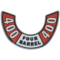 "400 Four Barrel" Air Cleaner Decal : 1972-74 Dodge & Plymouth