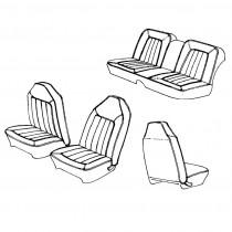 Seat Skin Trim Kit : T1 - TAN : VH Charger - Forward Tilt  & Reclining Front Bucket, Rear Bench)