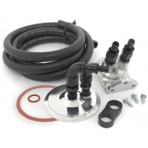 Remote Oil Filter Relocation Kit (Complete) : Black hose : suit Small Block :