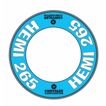 Custom "Hemi 265" Air Cleaner Decal (Blue Version)