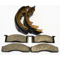 Rear Brake Shoe & Front Brake Pad Package : suit 9" drums & VG/VH calipers