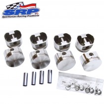 SRP Race Series  Flat Top Forged Piston Set : Suit Small Block 340 (.030" / 4.070") Compression Height 1.804 : -5cc Valve Recess