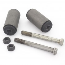 Reproduction Rubber Leaf Spring Eye Bush and Bolt (with inner/outer sleeve) : suit RV1-VK (35mm / 1-3/8 inch)