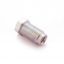 Brake Tube Nut, 3/16" Pipe, 3/8-24 UNF (14mm length with non-threaded lead), Use with both SAE & DIN flares