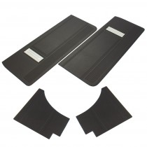 Reproduction Door Trim Set : Trim Code X1 - Black (with silver inserts) : suit Charger R/T
