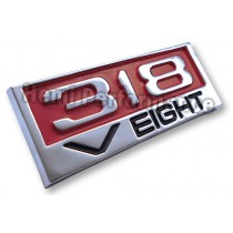 Reproduction Red "318 V-EIGHT" Badge : suit VH