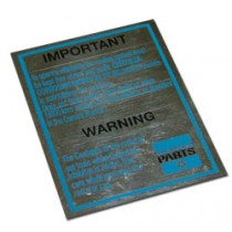 Radiator Warning Decal (Km'S) : Late VJ/VK Models