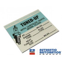 Chrysler "Tune-Up" Service Decal