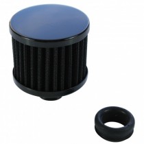 Valve Cover Breather Cap, Push-in, 1" neck, Element Black (Incls. 1-1/4 grommet)