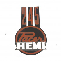 "245 Pacer Hemi" Bonnet Decal [2 colour - RED/BLACK]