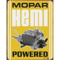 "Mopar Hemi Powered" Metal Wall Sign